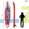 Φουσκωτή σανίδα Stand Up Paddle Board SUB κόκκινη Techlife 10' – ZU702 - Изображение 1